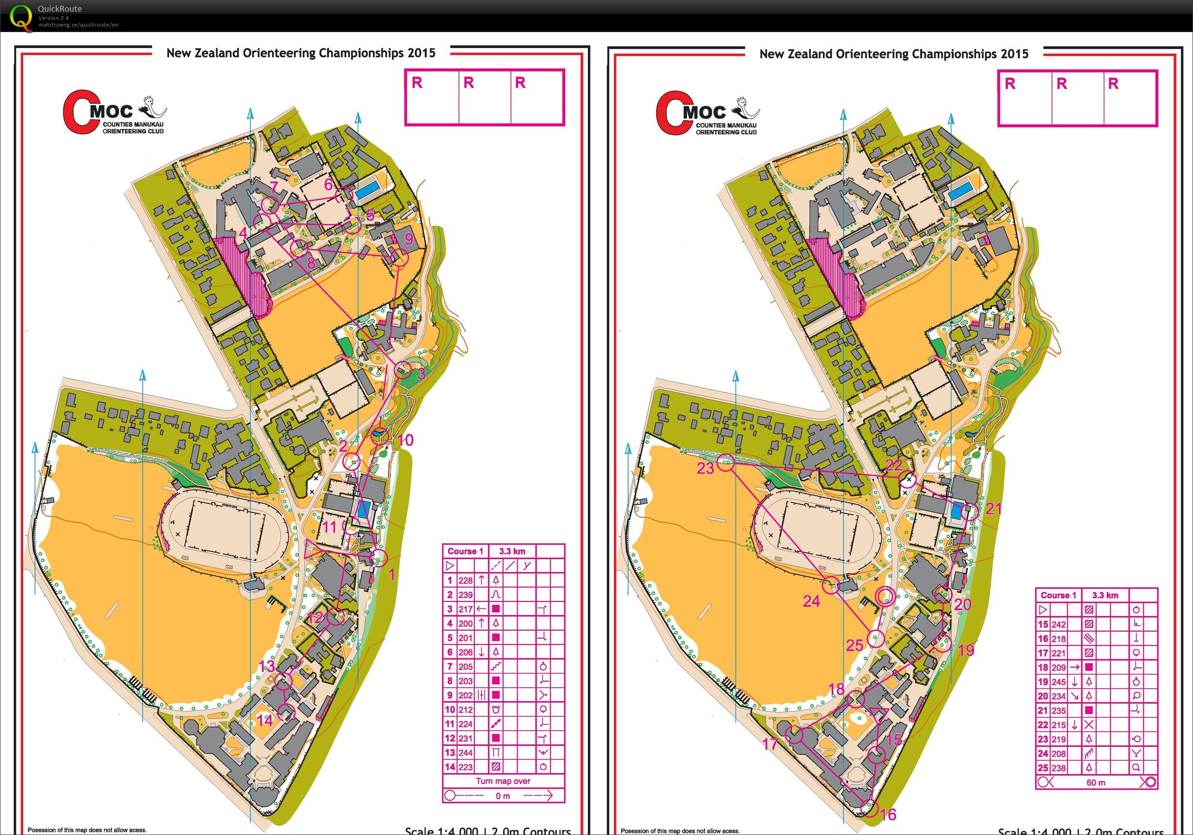 NZ Orienteering Champs - Sprint (03.04.2015)