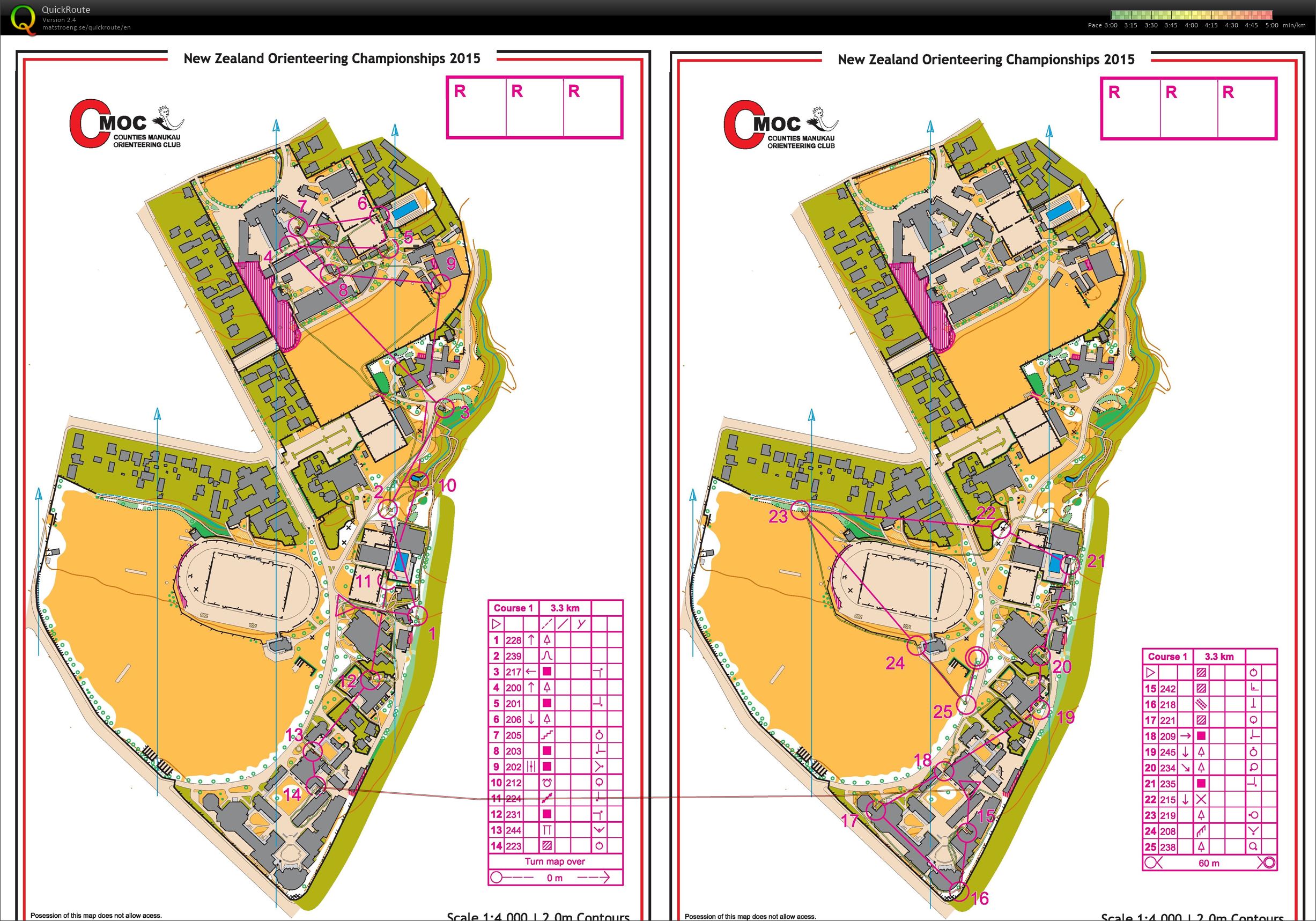 NZ Orienteering Champs - Sprint (03/04/2015)