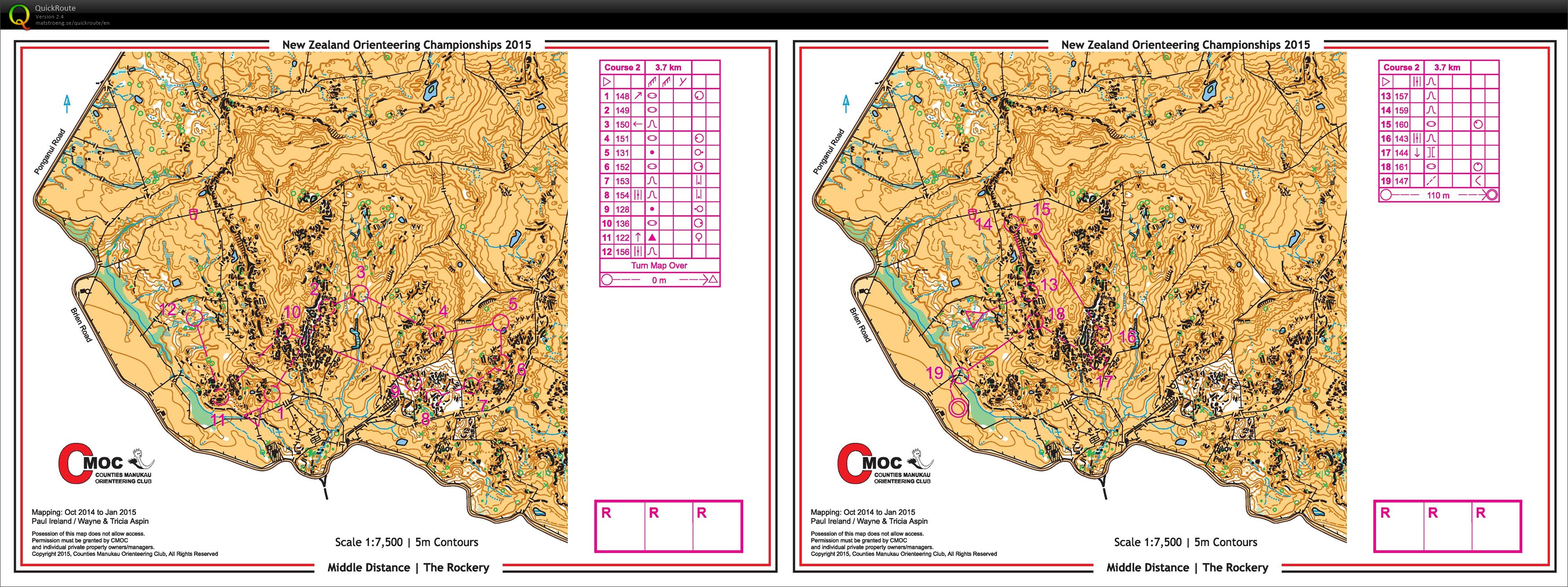 NZ Orienteering Champs - Middle (03.04.2015)