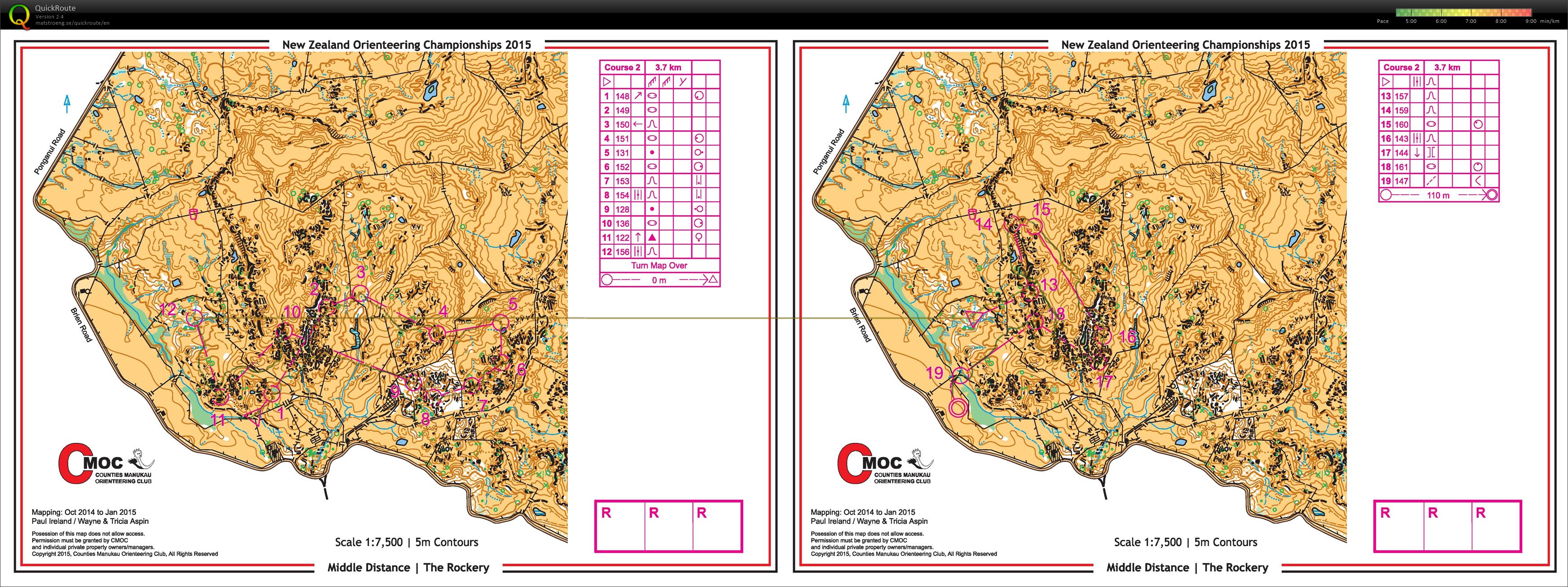 NZ Orienteering Champs - Middle (03-04-2015)