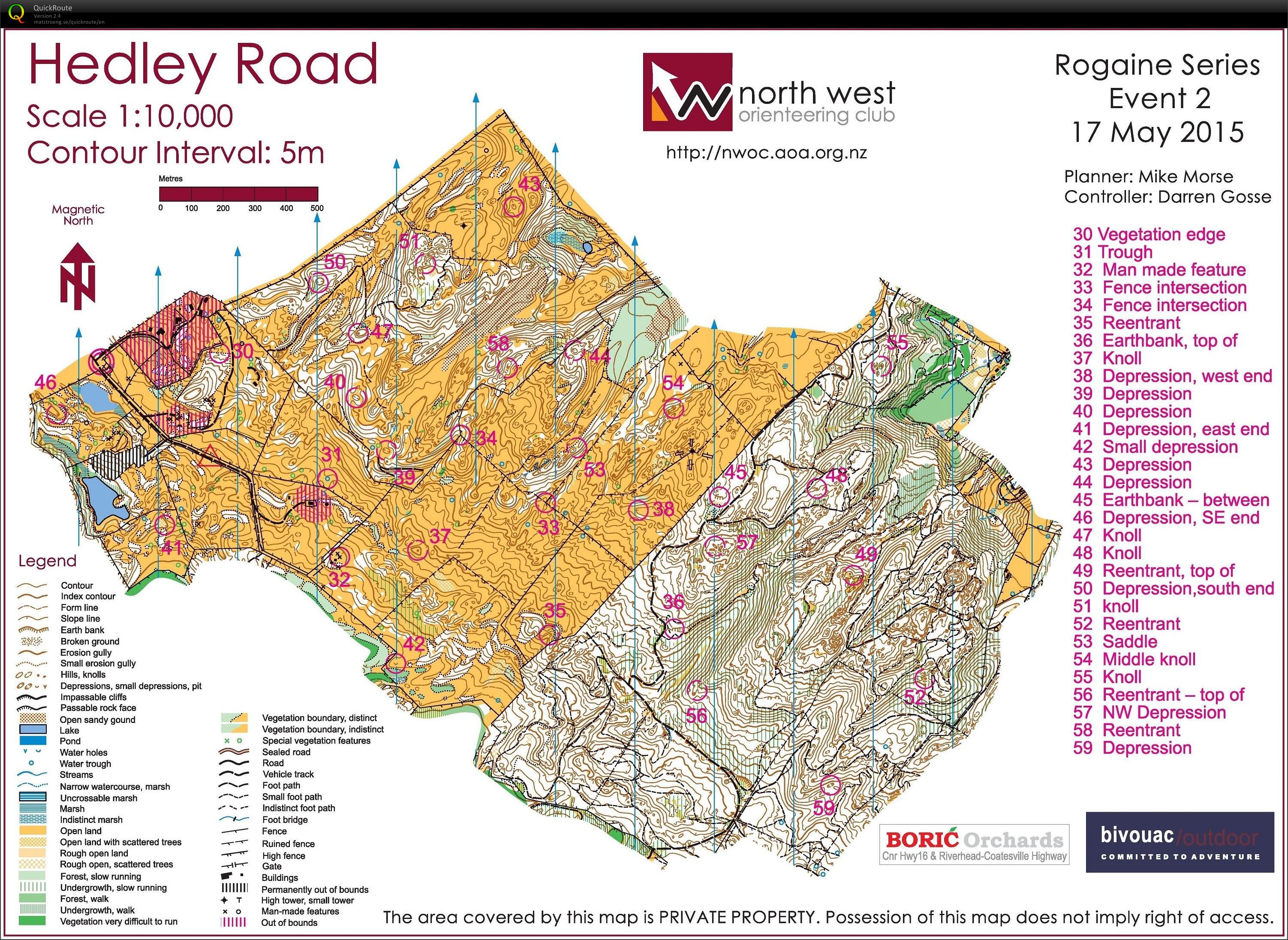 NWOC Rogaine (16/05/2015)