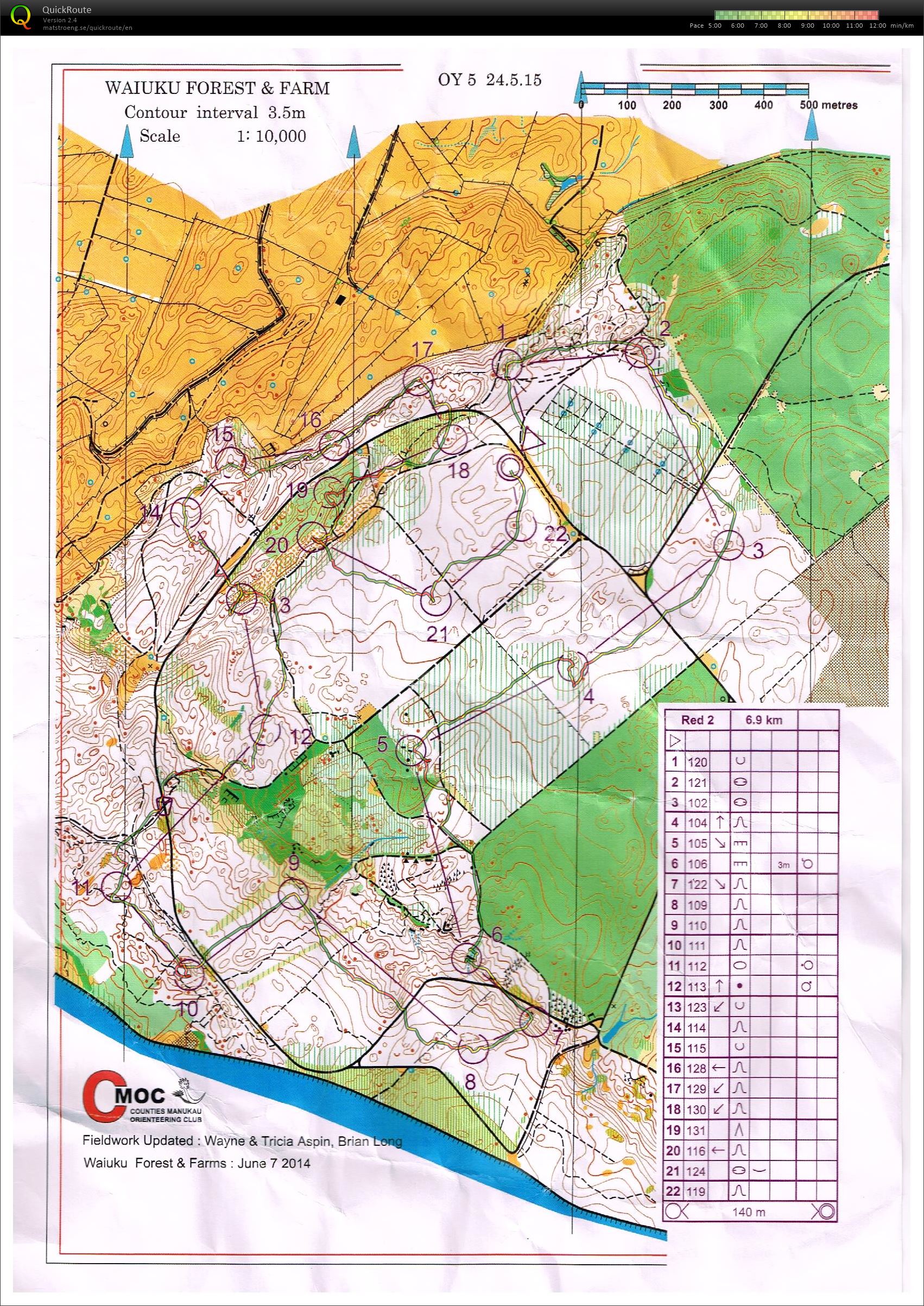 Auckland Orienteering Series 6 (24-05-2015)