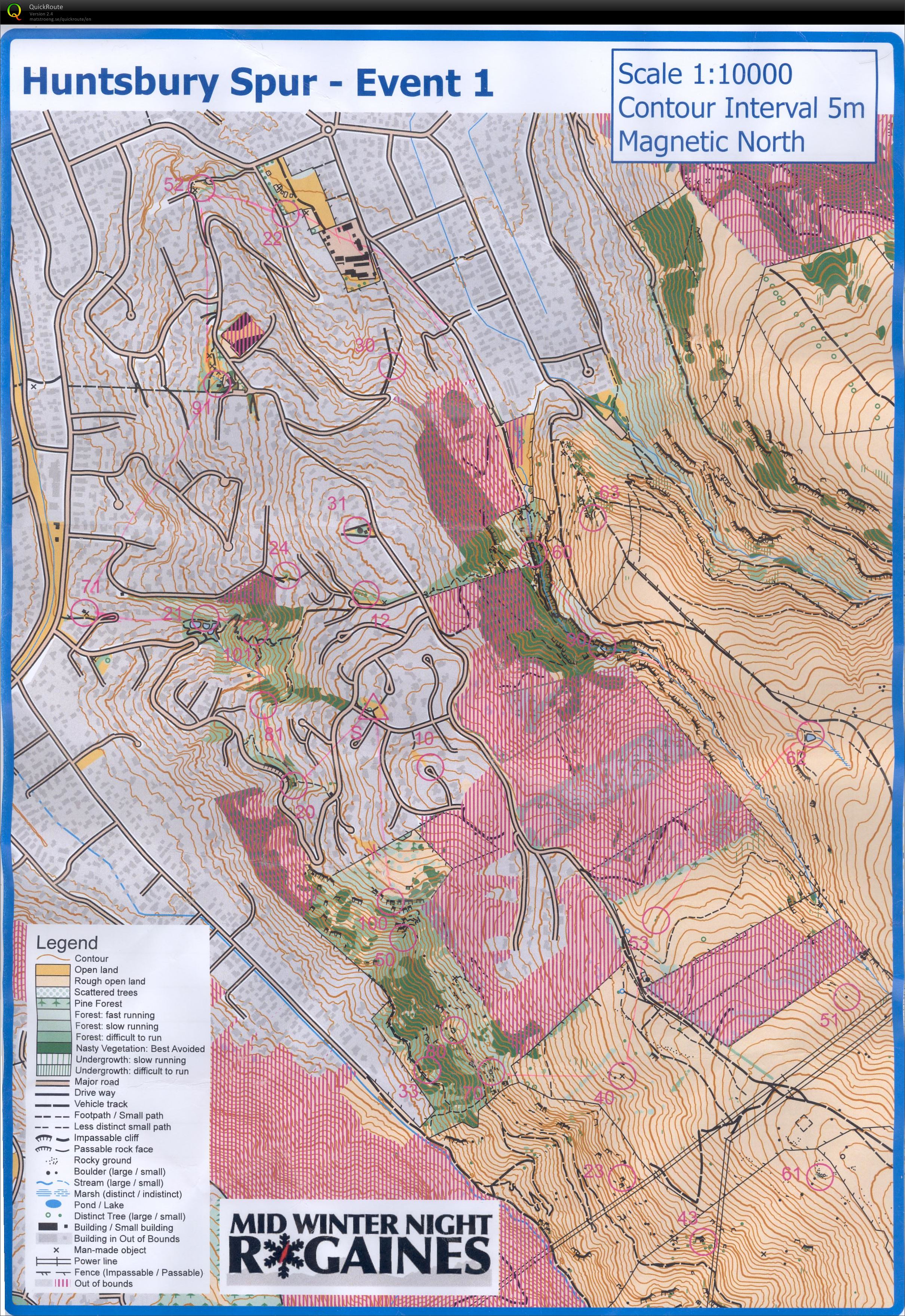 Mid Winter Night Rogaines (2015-06-10)