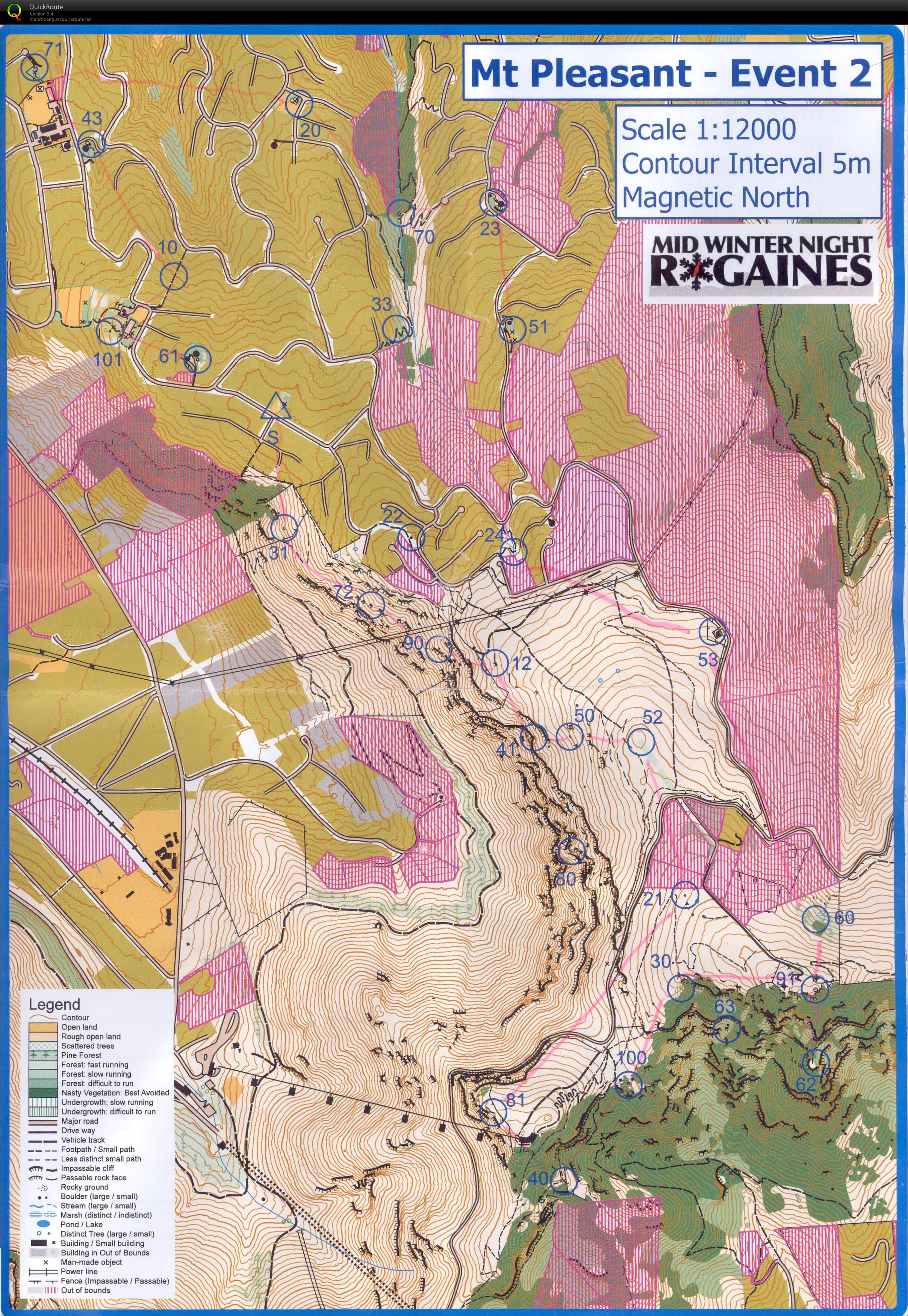 Mid Winter Night Rogaines (17-06-2015)