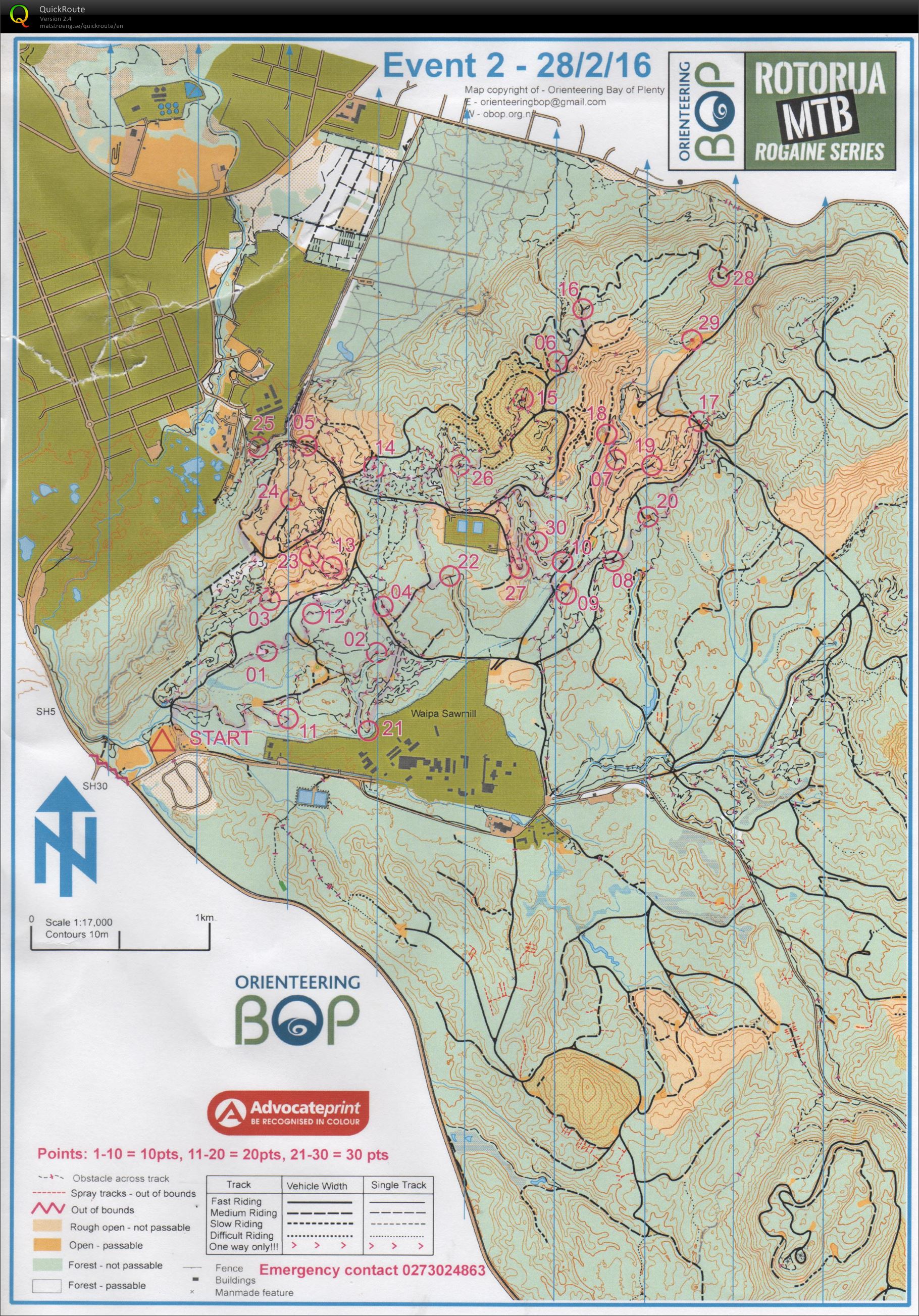 MTB Rogaine Series - Race 2 (27/02/2016)