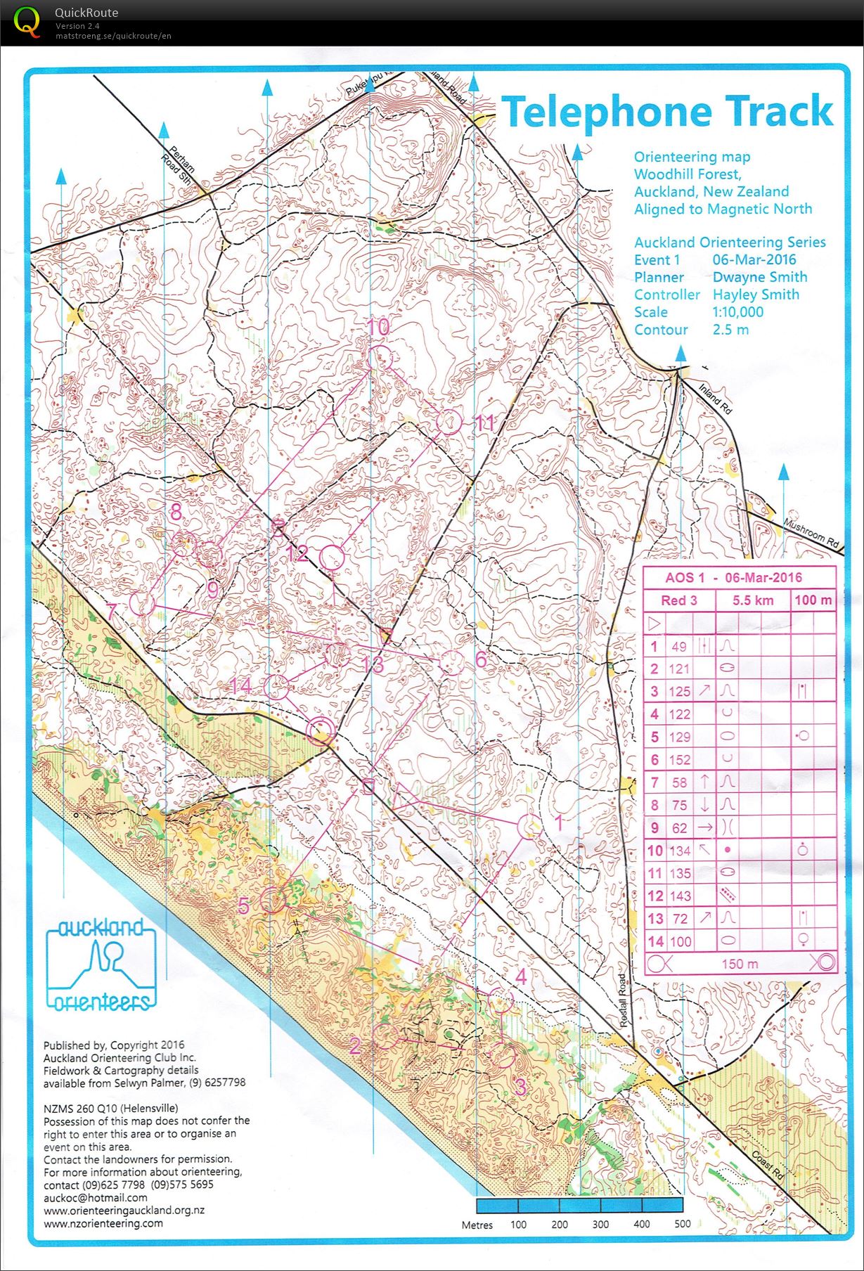 Auckland Orienteering Series Event 1 (05-03-2016)