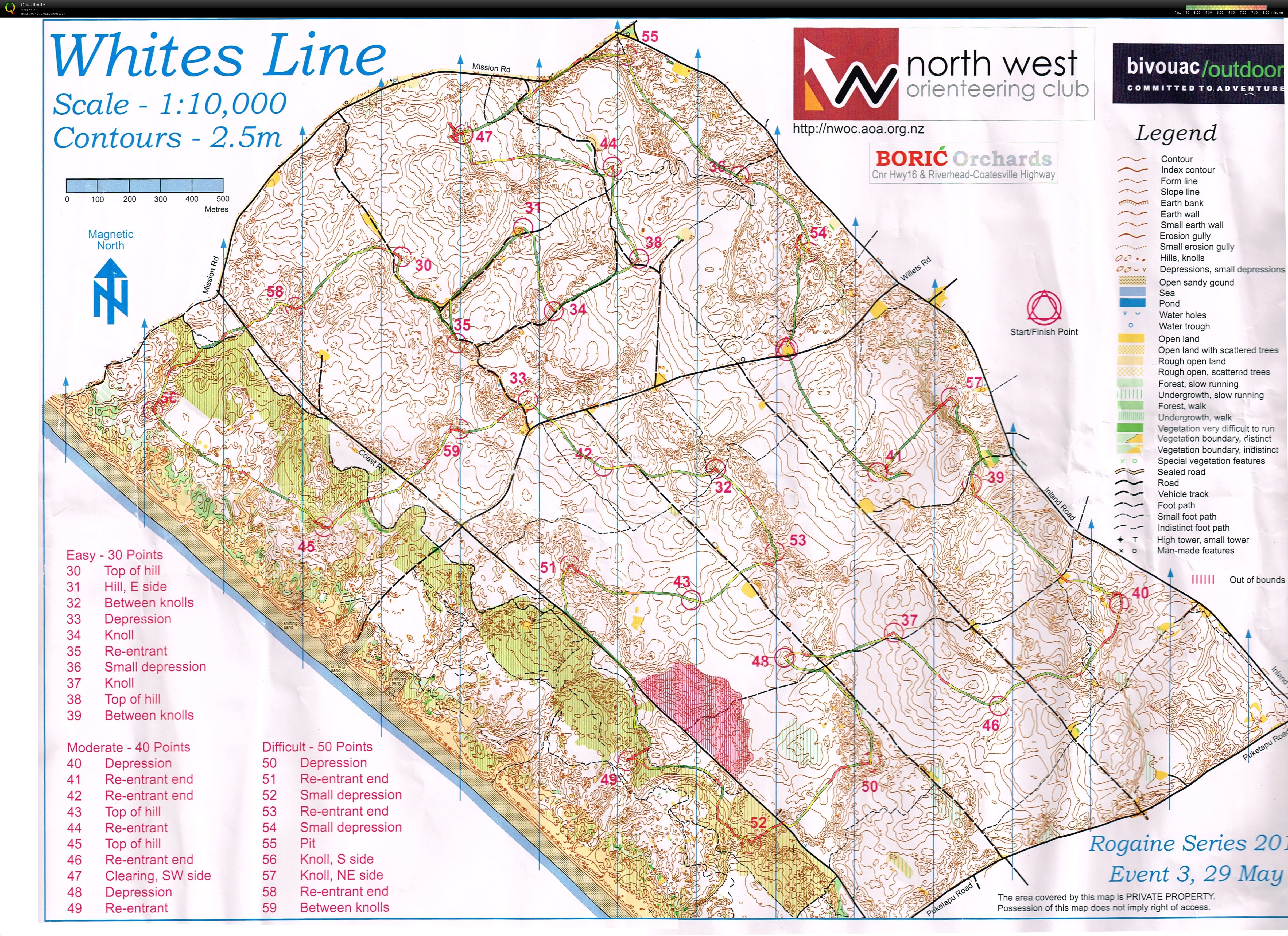 NWOC Rogaine Series #3 (28-05-2016)