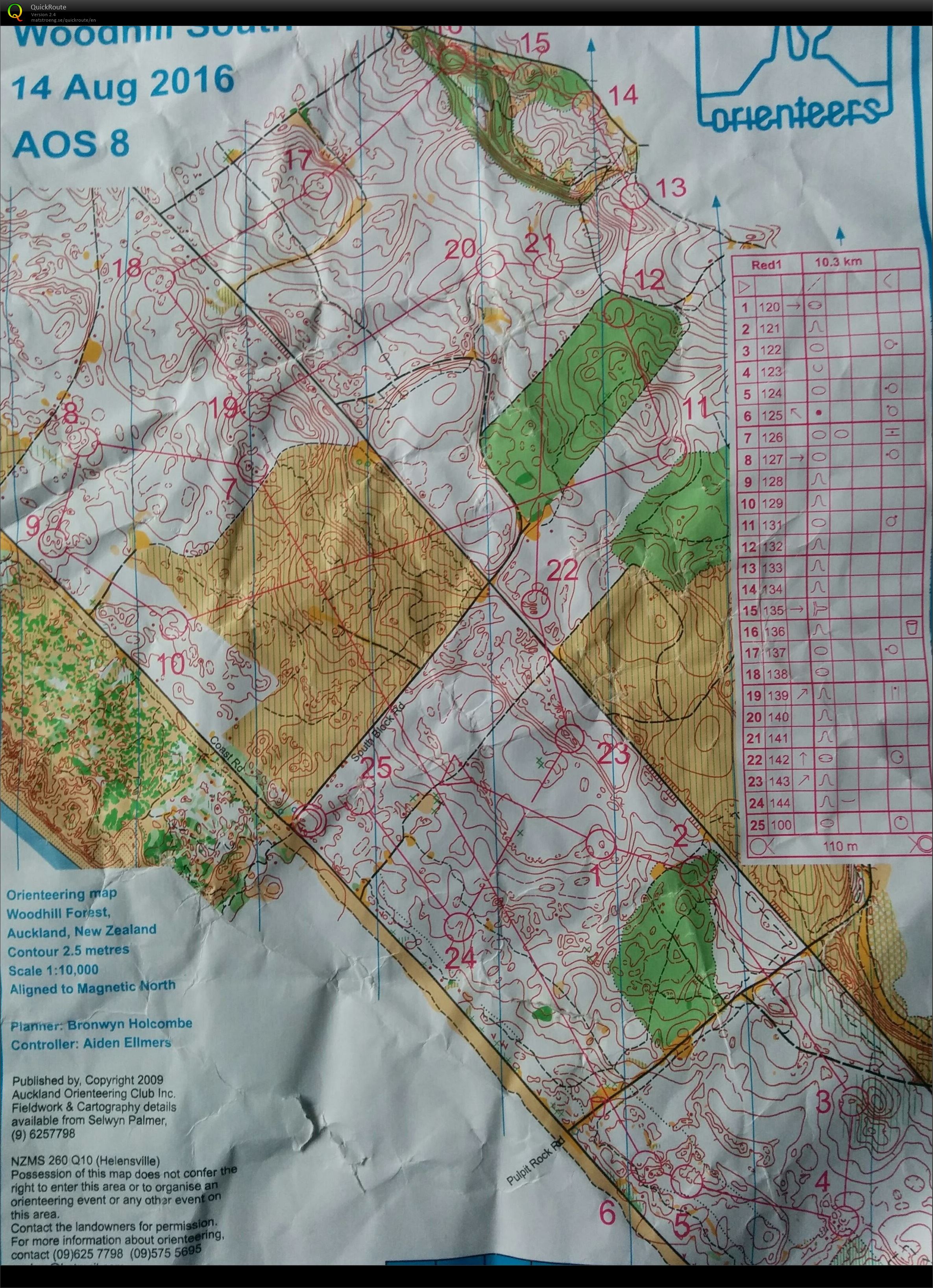 Auckland Orienteering Series 8 (2016-08-13)