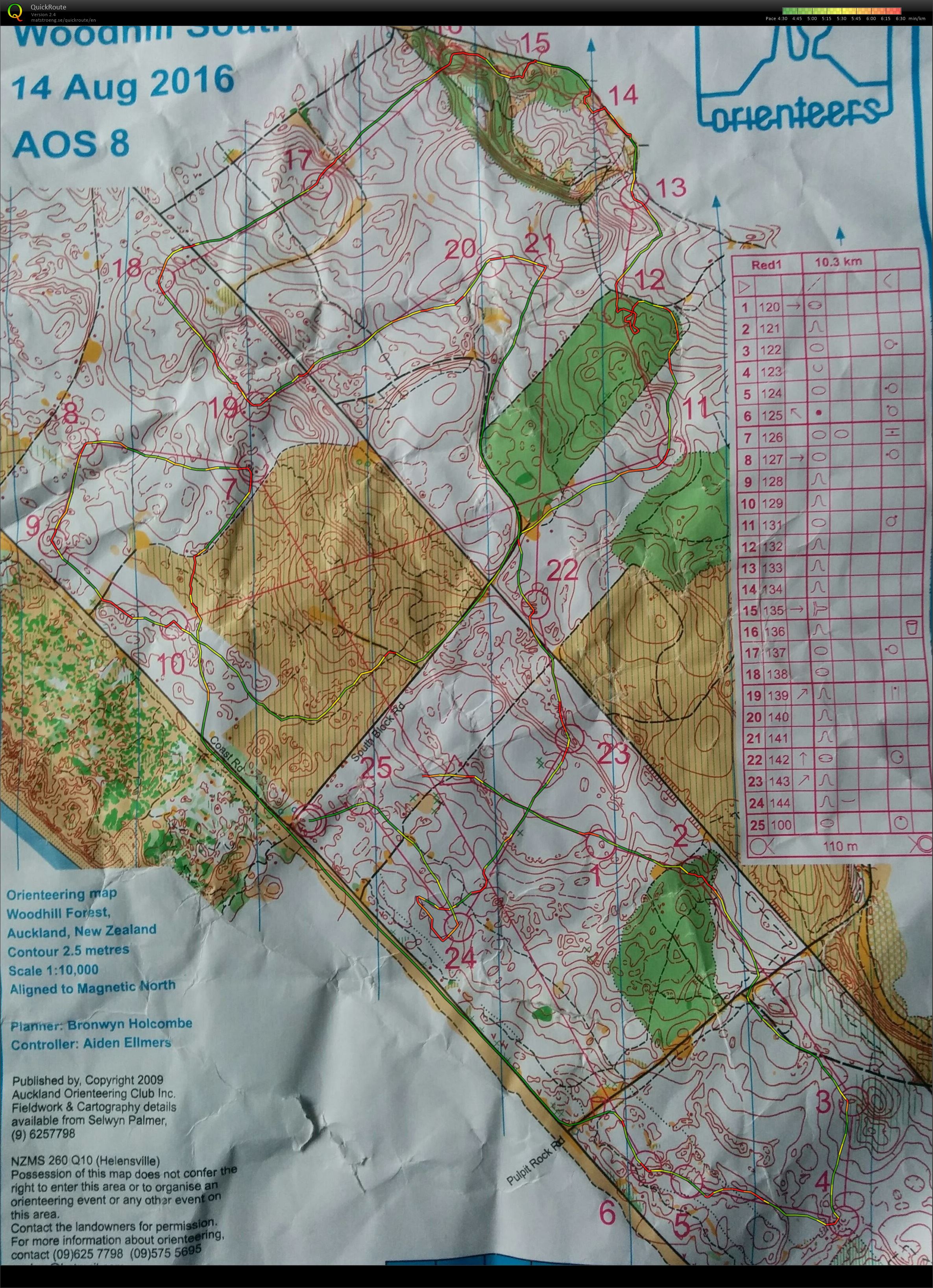 Auckland Orienteering Series 8 (13.08.2016)