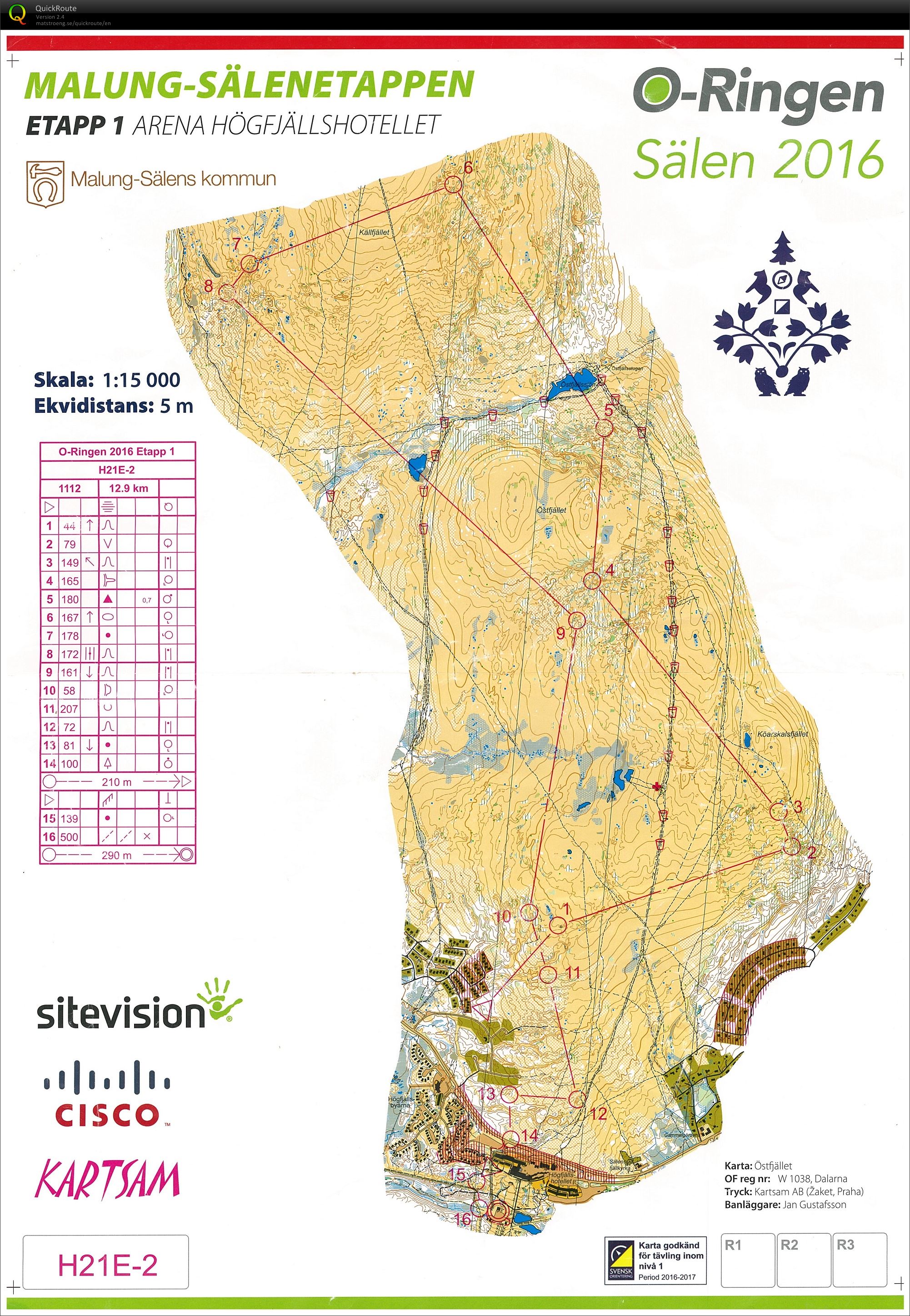 O-Ringen 2016 Etapp 1 (24/07/2016)