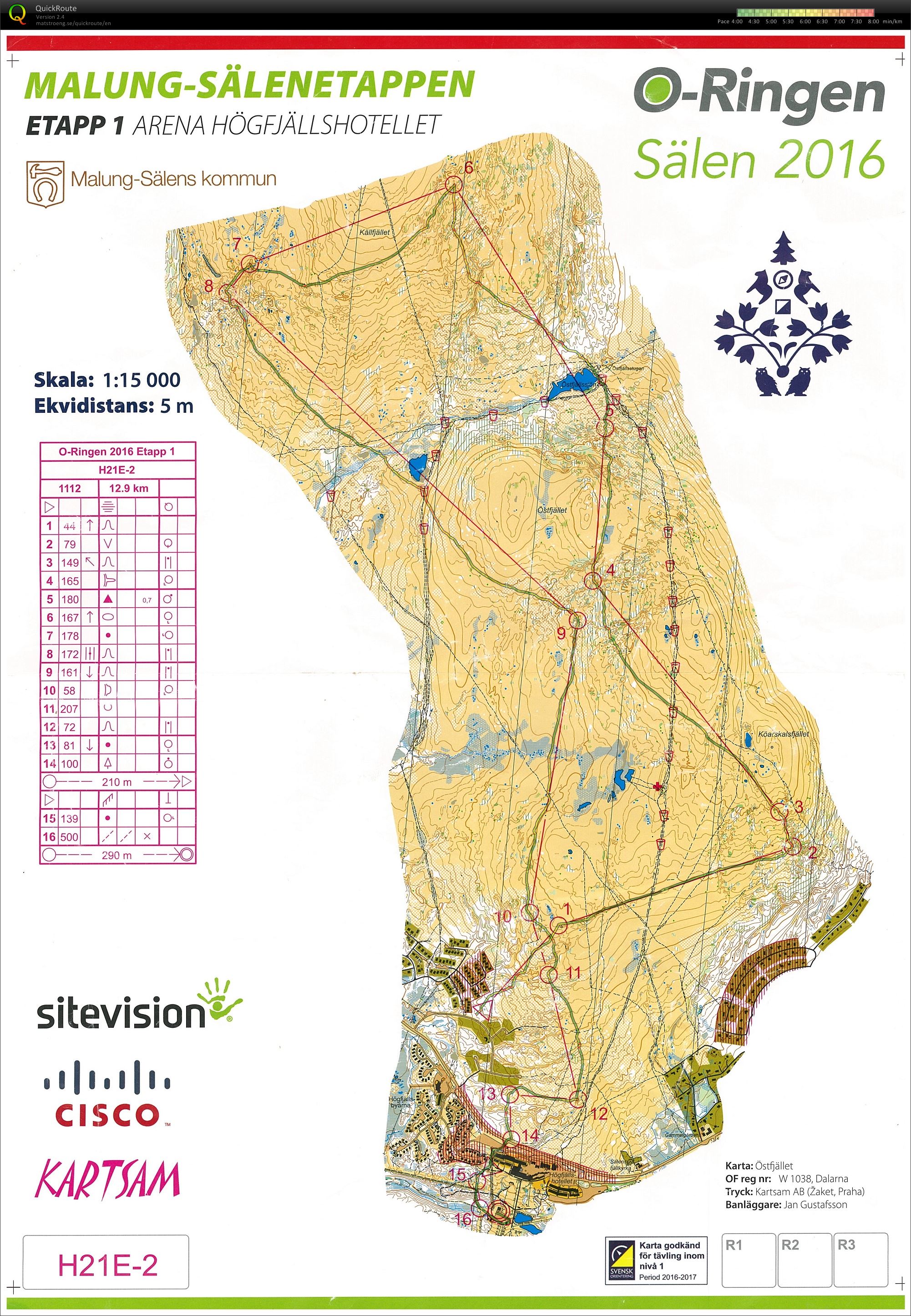 O-Ringen 2016 Etapp 1 (24-07-2016)