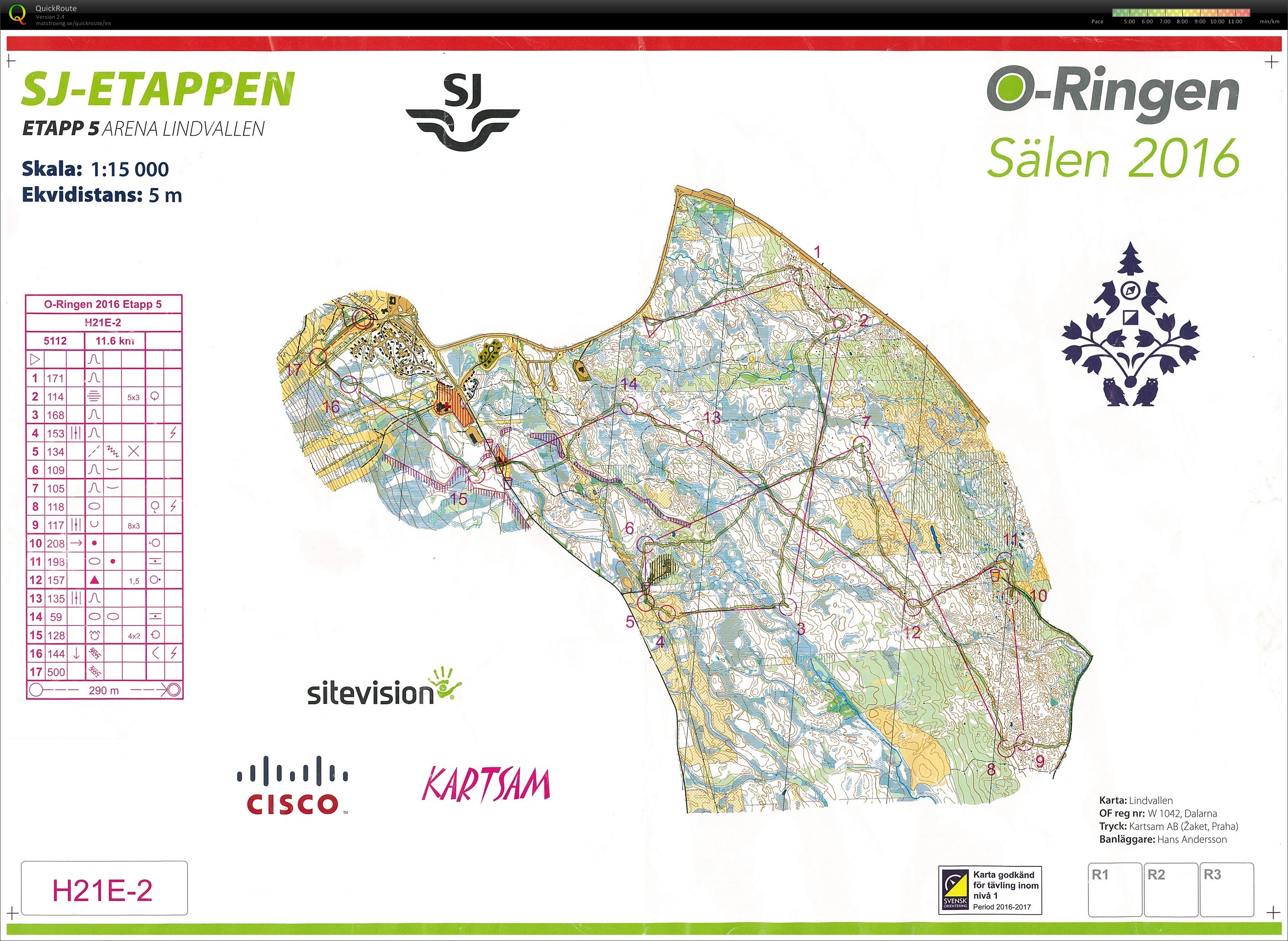 O-Ringen 2016 Etapp 5 (29-07-2016)