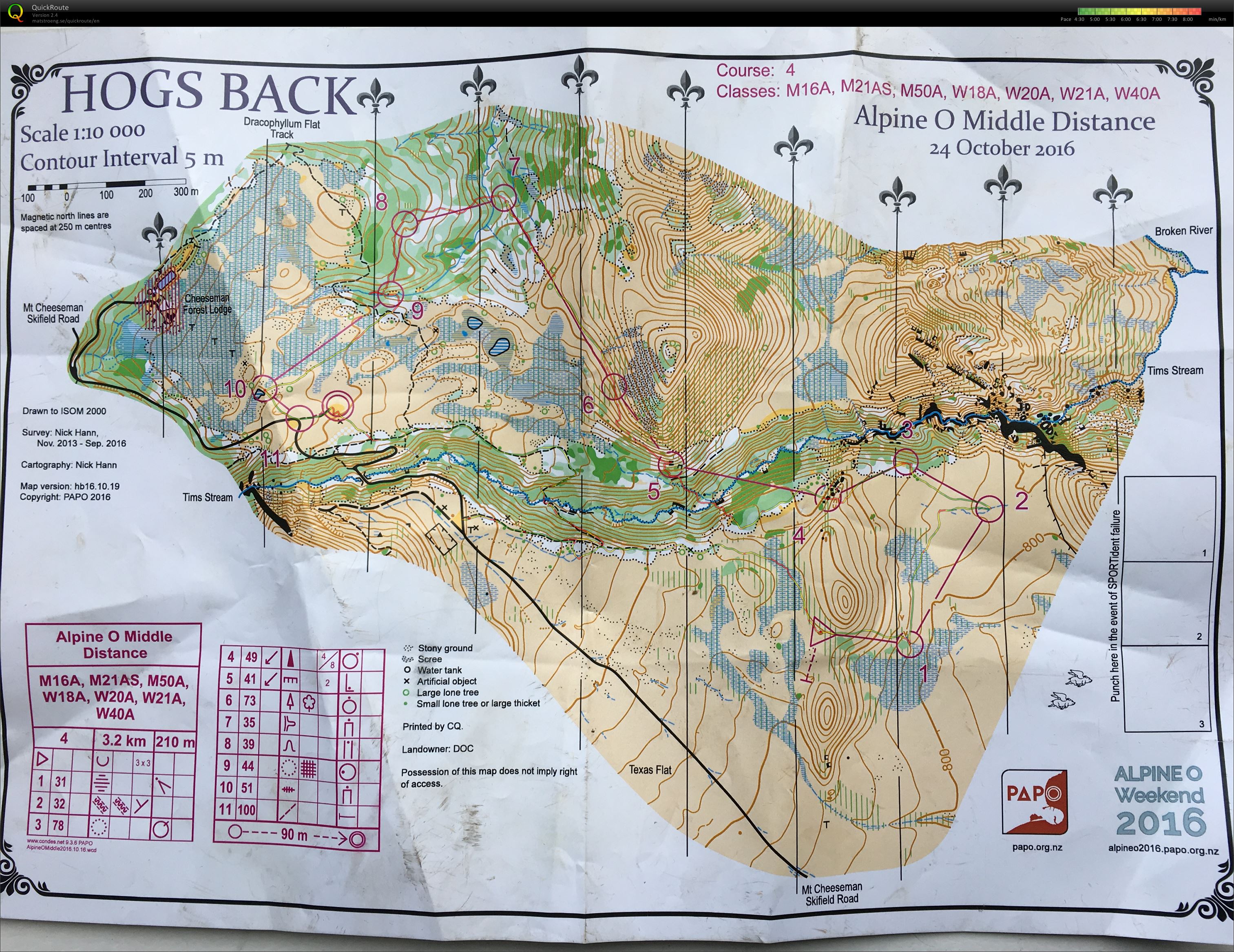 Alpine O Middle Course 4 (04-11-2016)