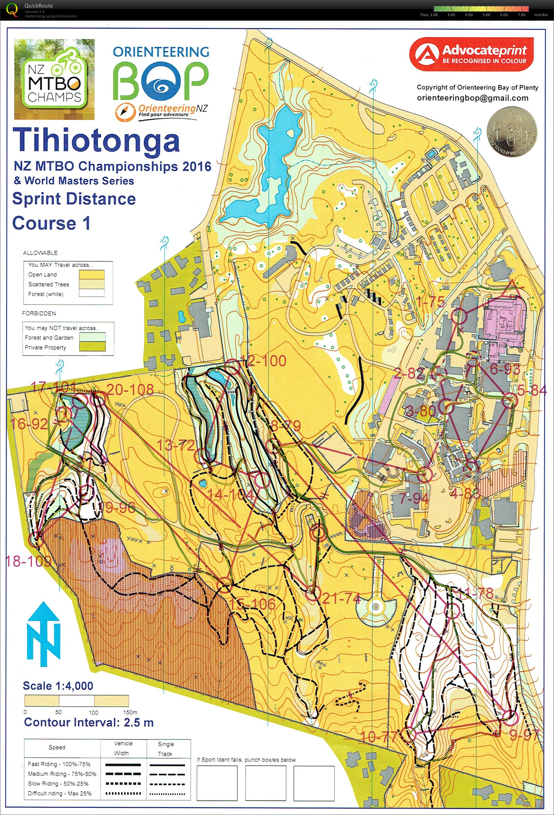 MTBO Nationals - Sprint (18/11/2016)