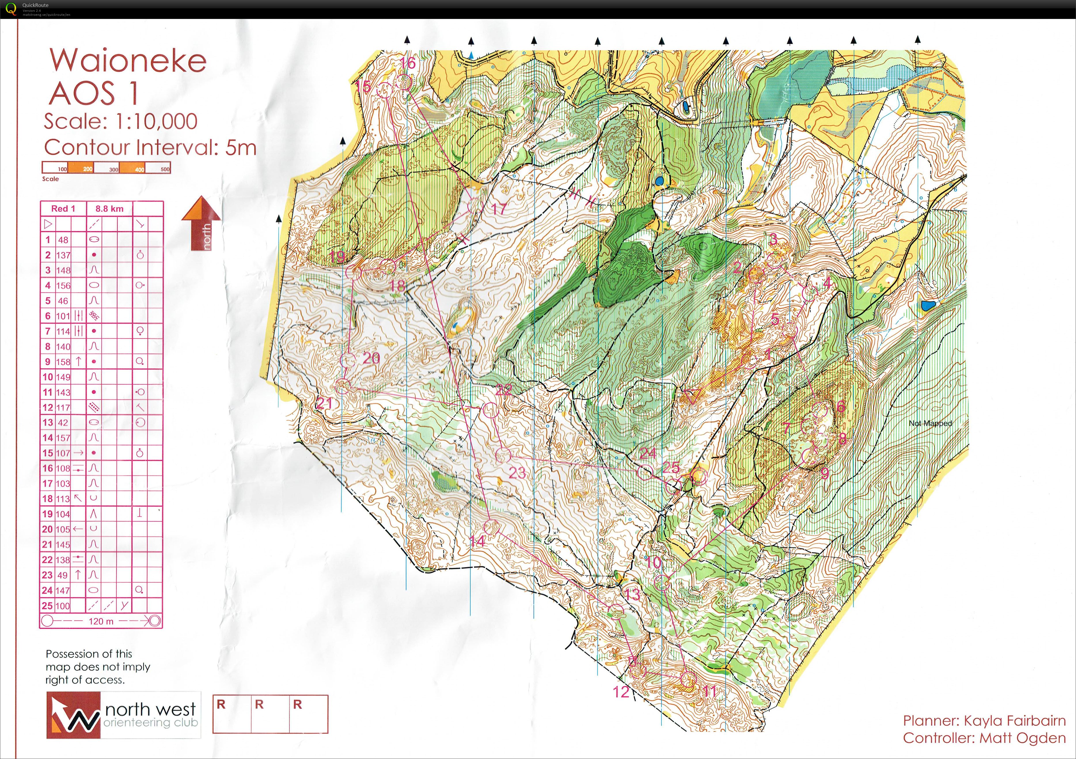 Auckland Orienteering Series 1 (18/03/2017)