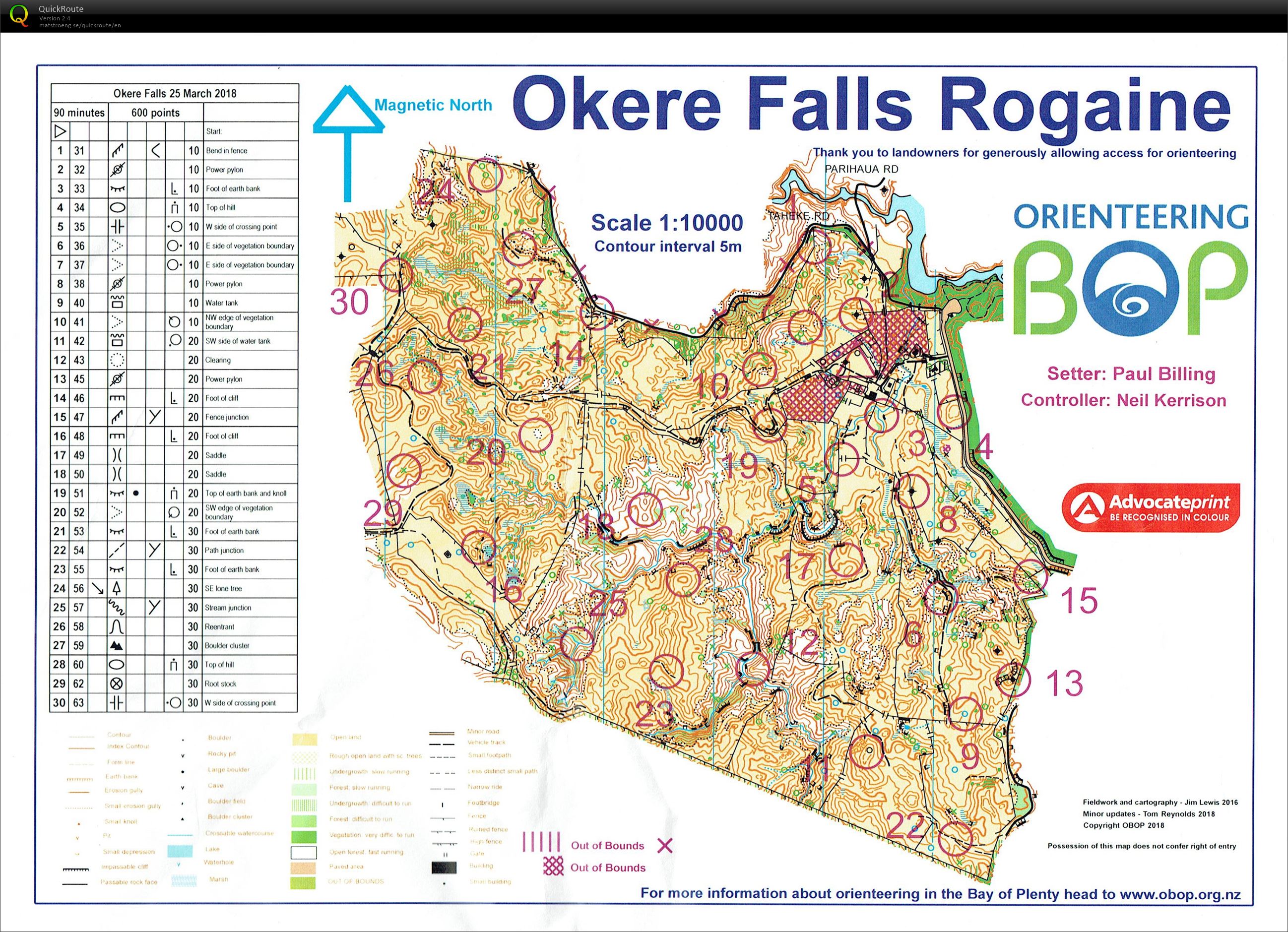 OBOP Rogaine (24-03-2018)