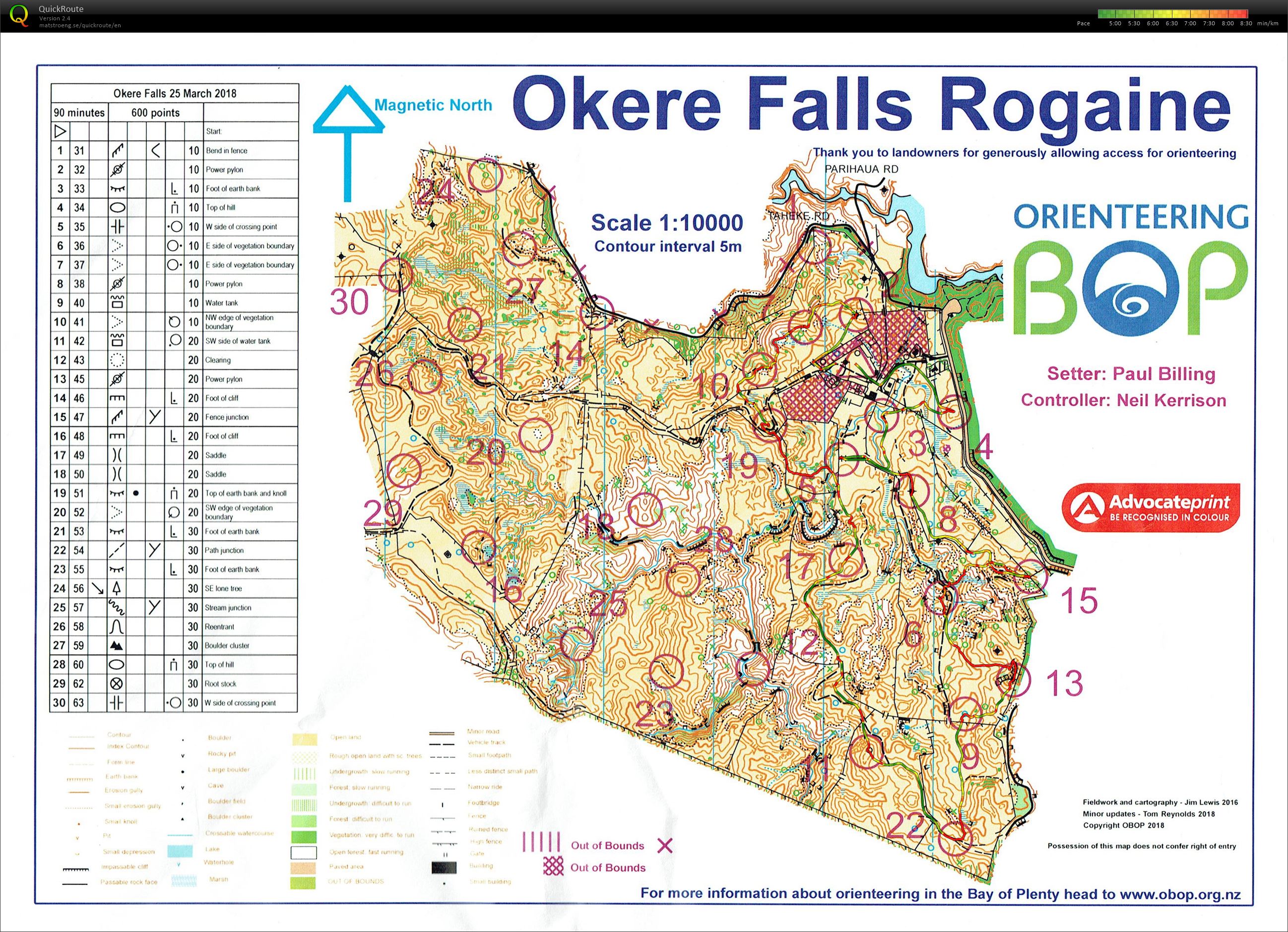 OBOP Rogaine (24-03-2018)