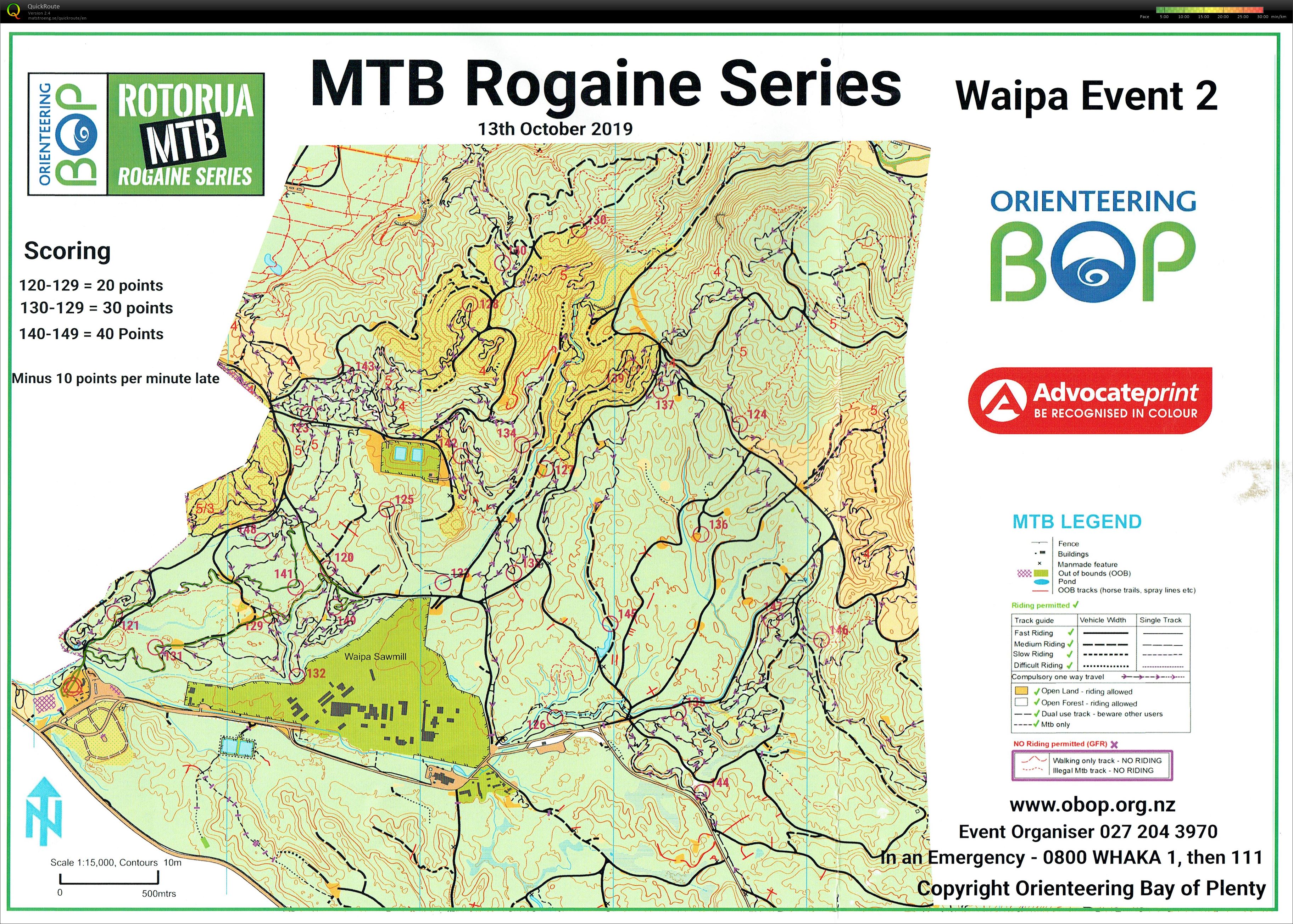 MTB Rogaine Series - Event 2 (12/10/2019)
