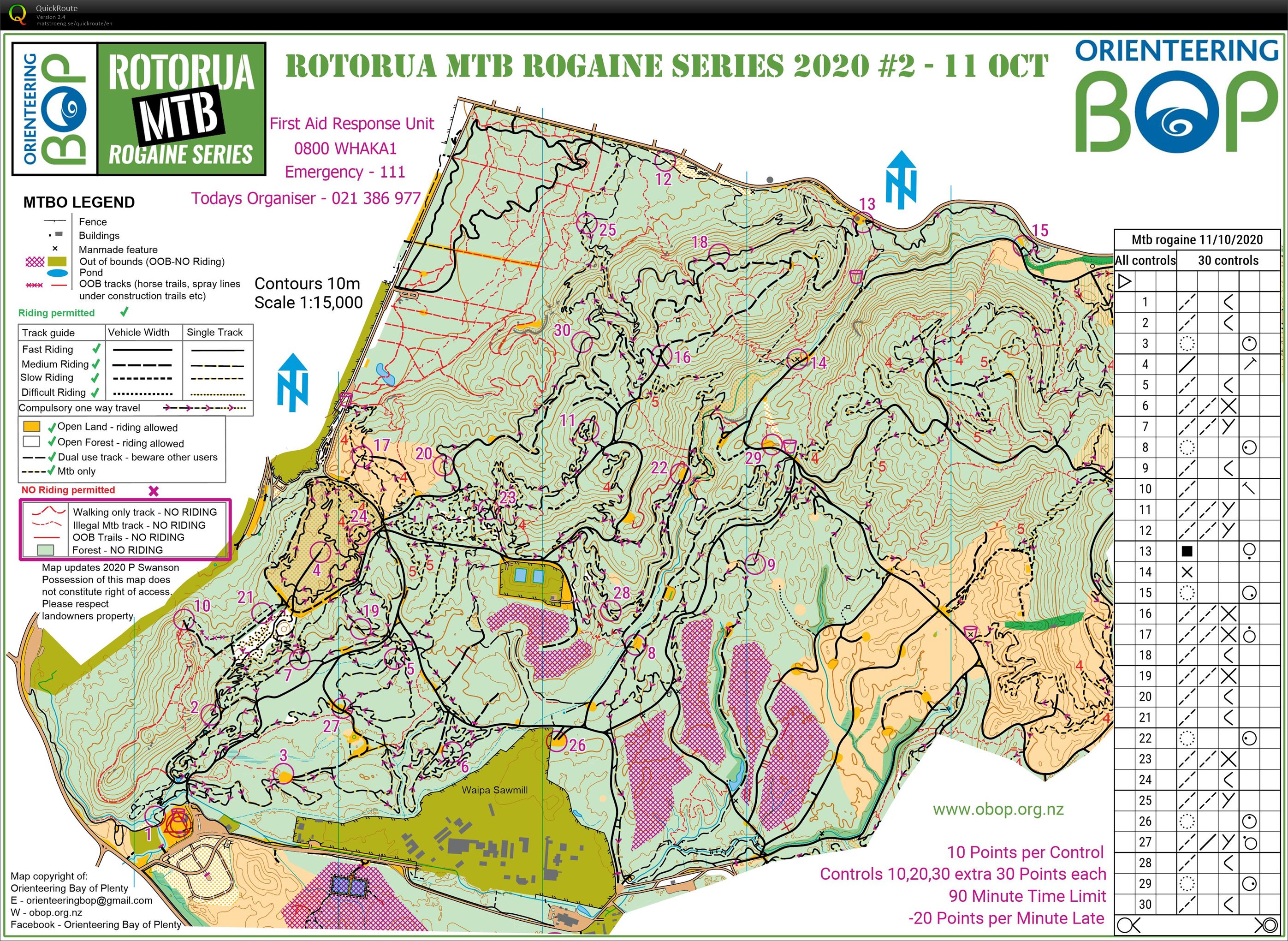 MtBO Rogaine Series 2020 #2 (10.10.2020)