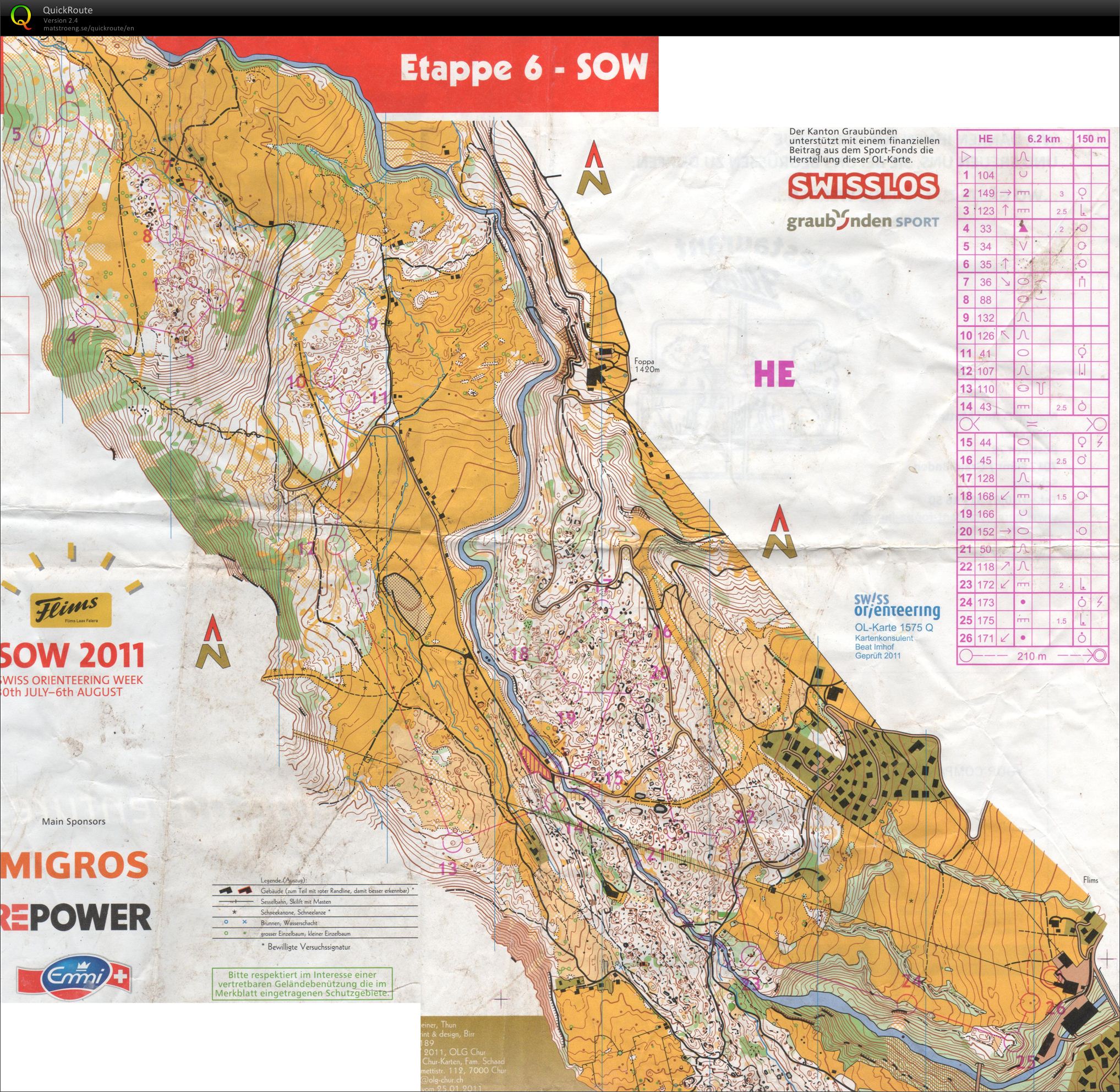 Swiss O Week - Etappe 6 (06.08.2011)