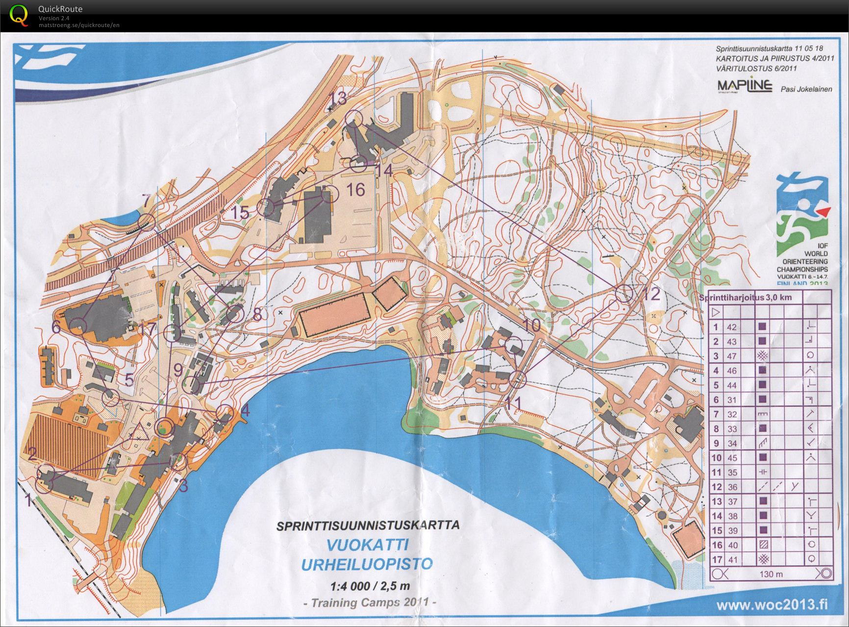 WOC 2013 Sprint Training (2011-07-08)