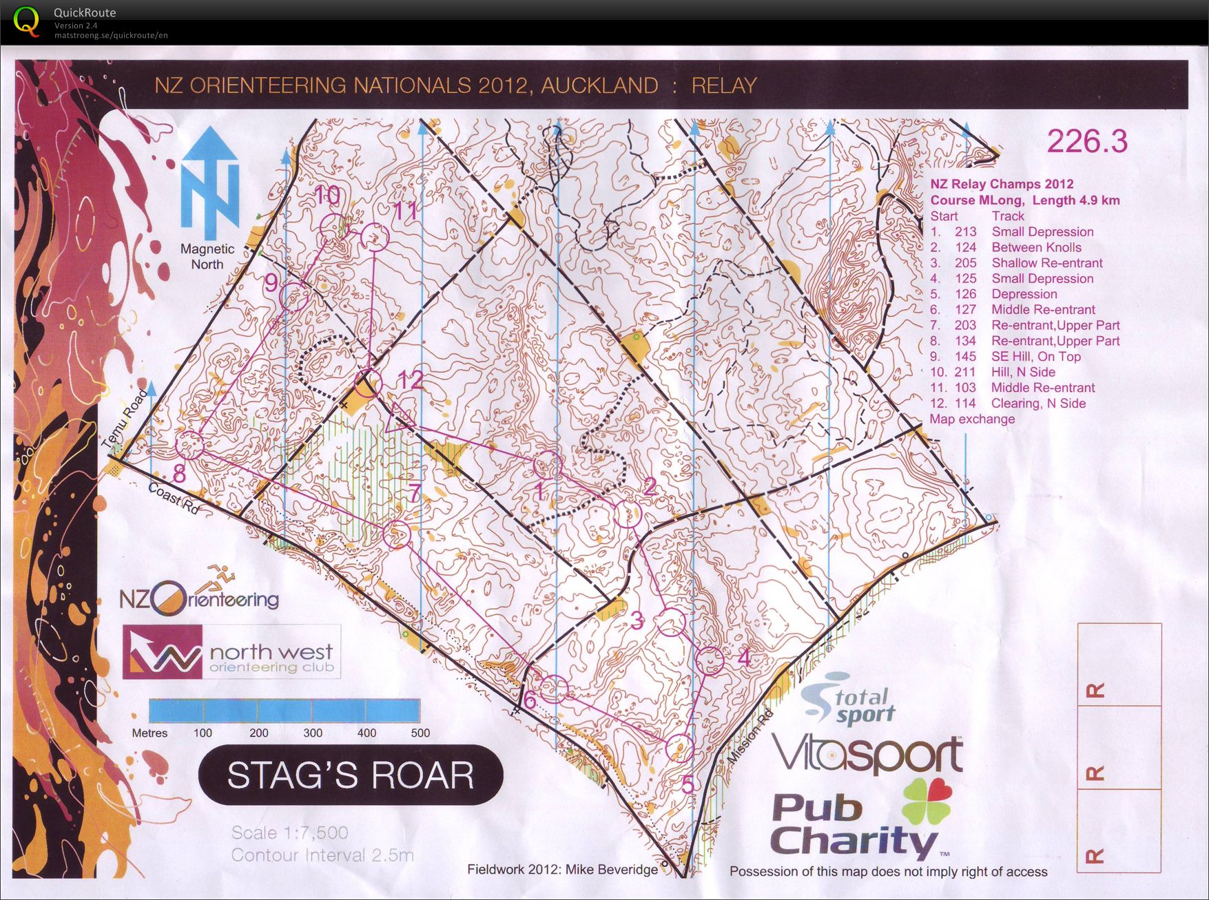 Nationals Relay, map 1 (08-04-2012)