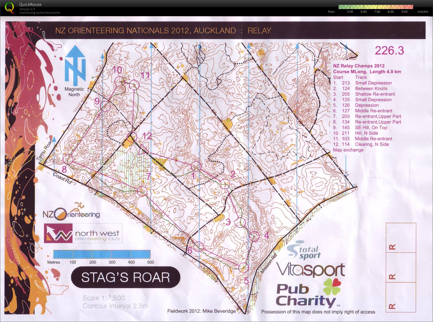 Nationals Relay, map 1 (08.04.2012)
