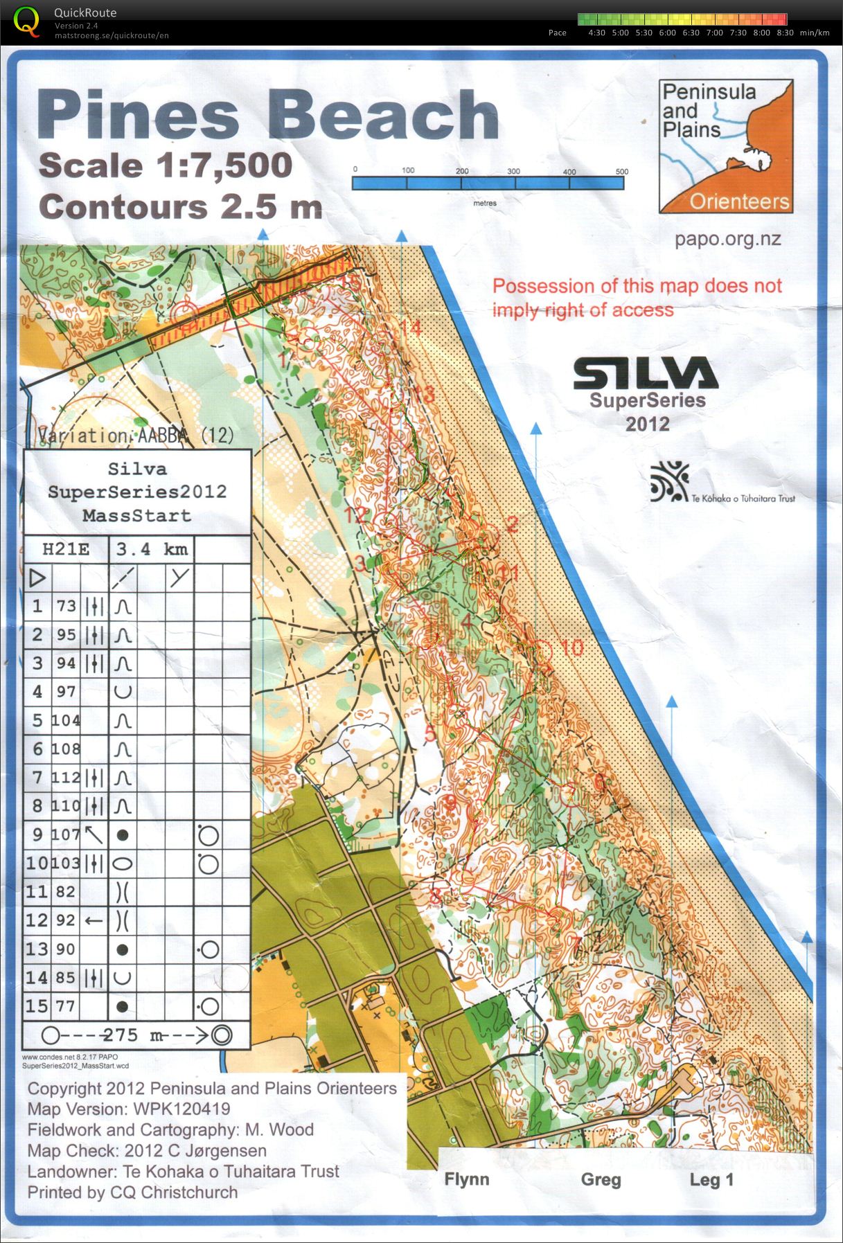 Canterbury Super Series Loops - Map 1 (21.04.2012)