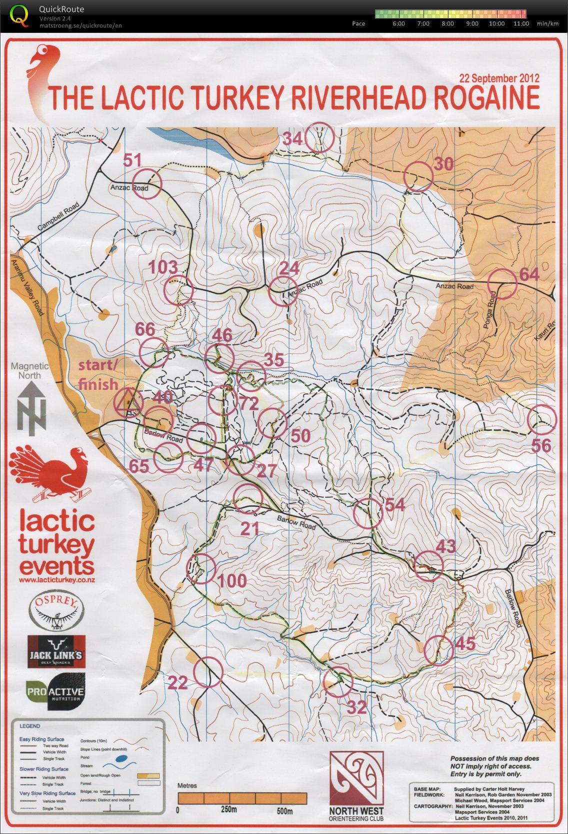 Lactic Turkey Rogaine (22.09.2012)