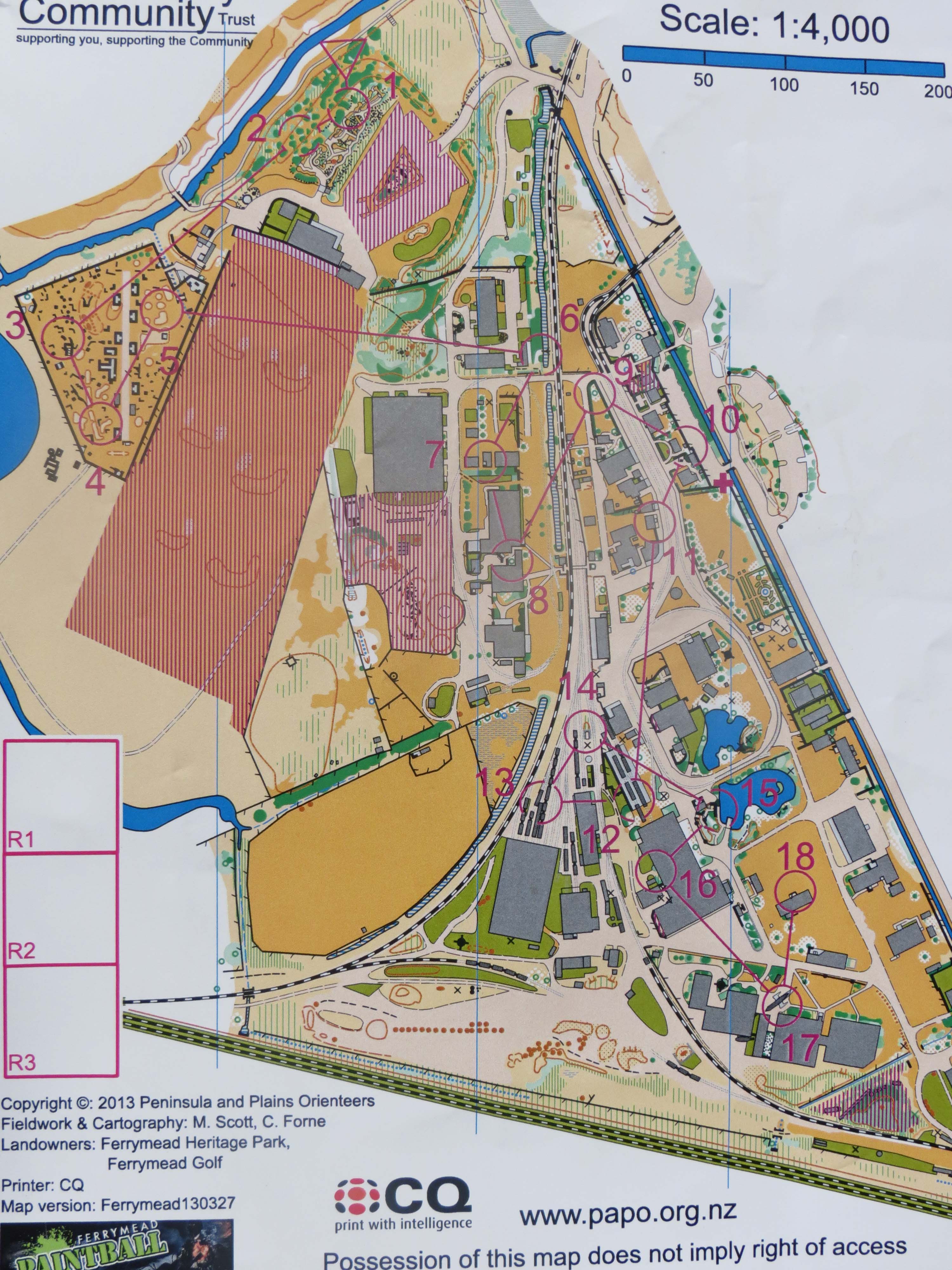 Nationals 2013 Sprint Map 1 (29-03-2013)