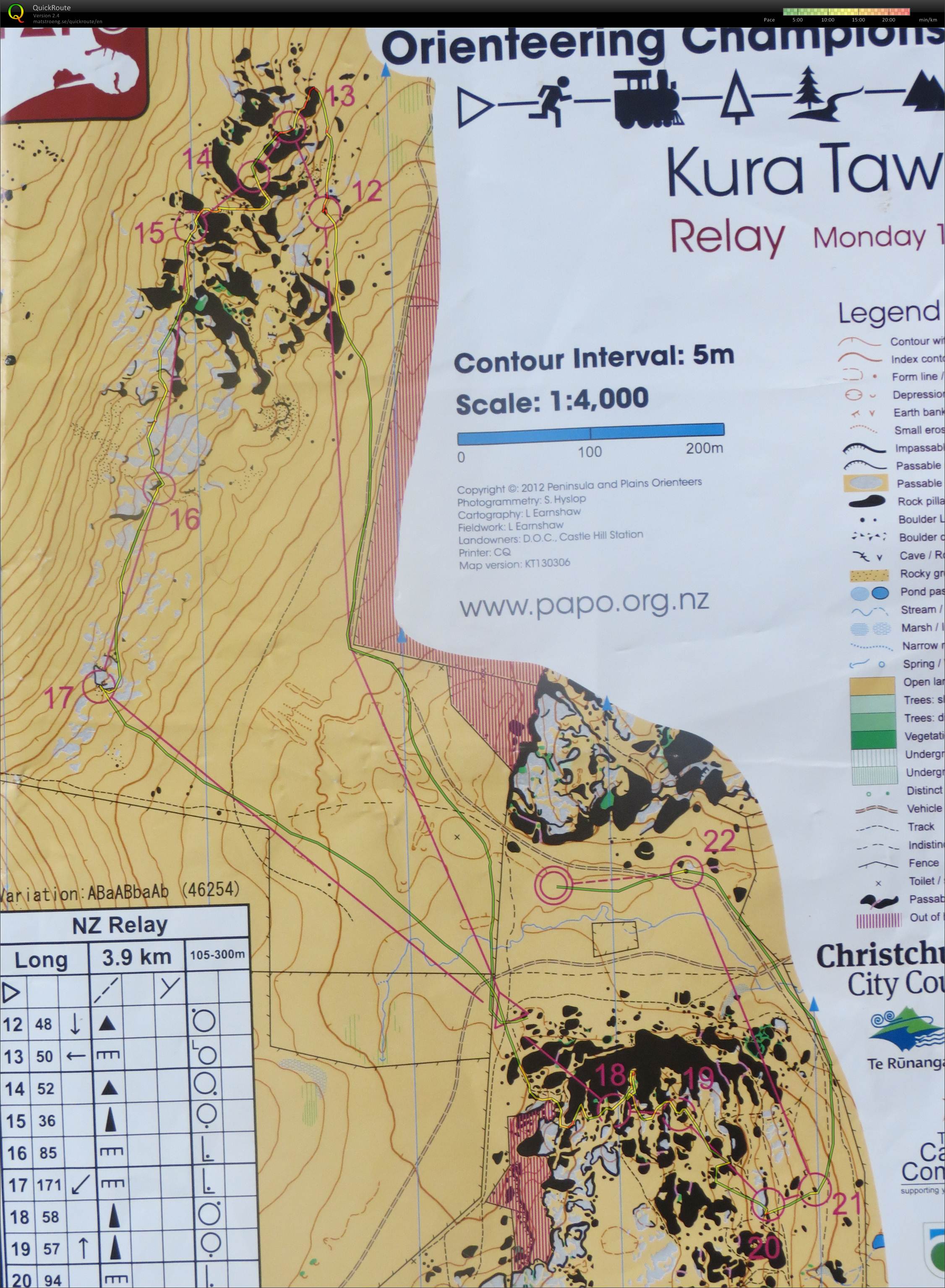 Nationals 2013 Relay Map 2 (31.03.2013)