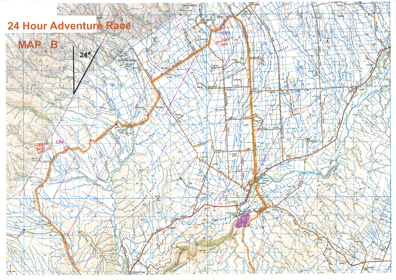 SLMC 24hr Adventure Race Map B (2017-11-17)